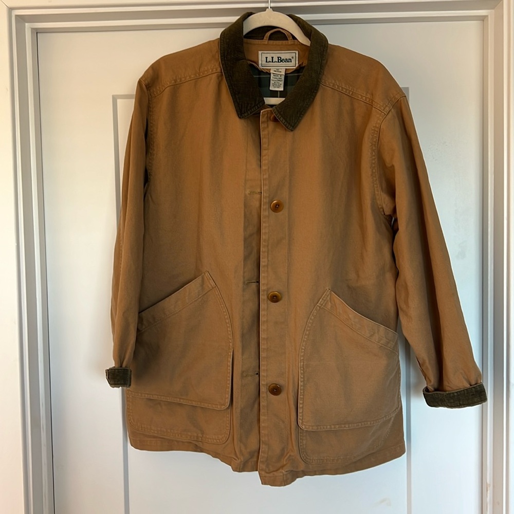 LL Bean Barn Coat Flannel Lining Medium